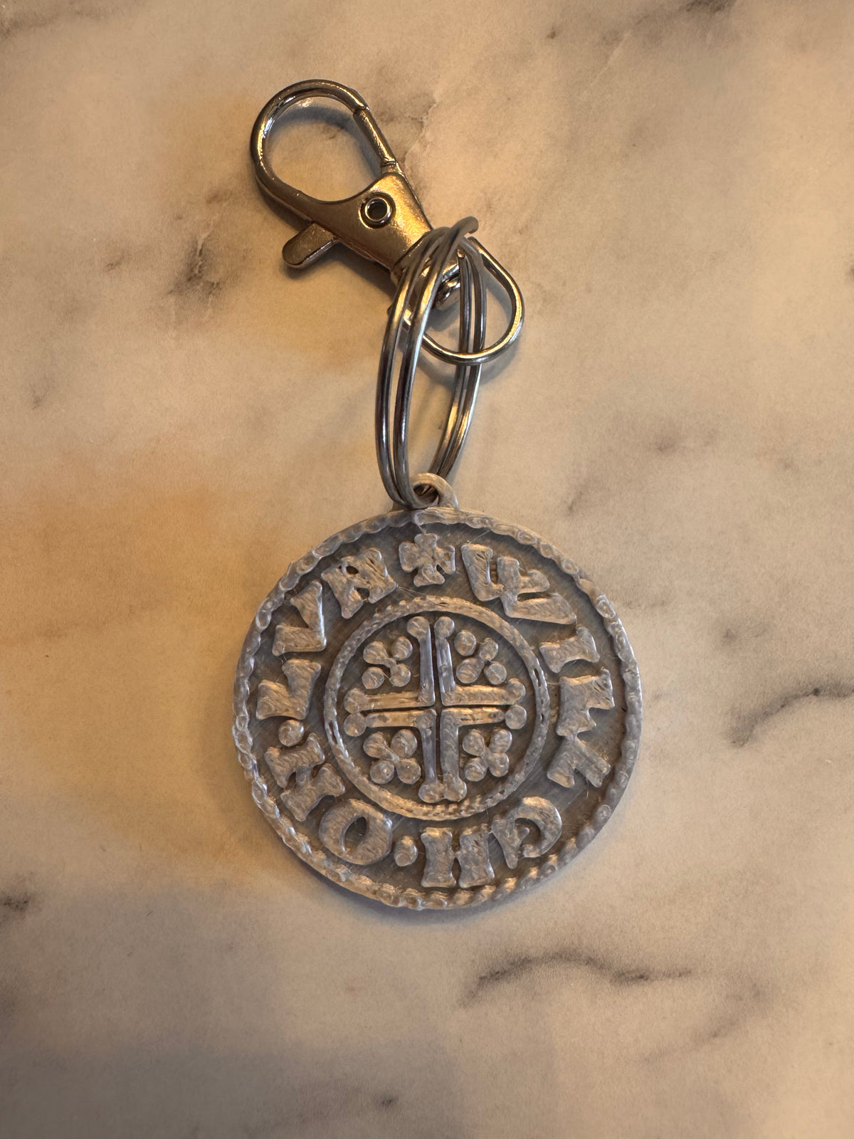 Hammered keyring