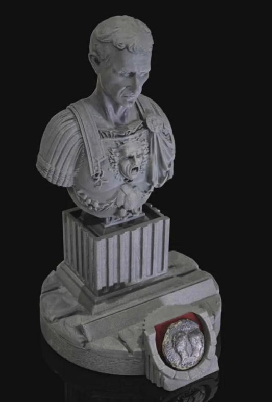 Roman coin stand bust single coin