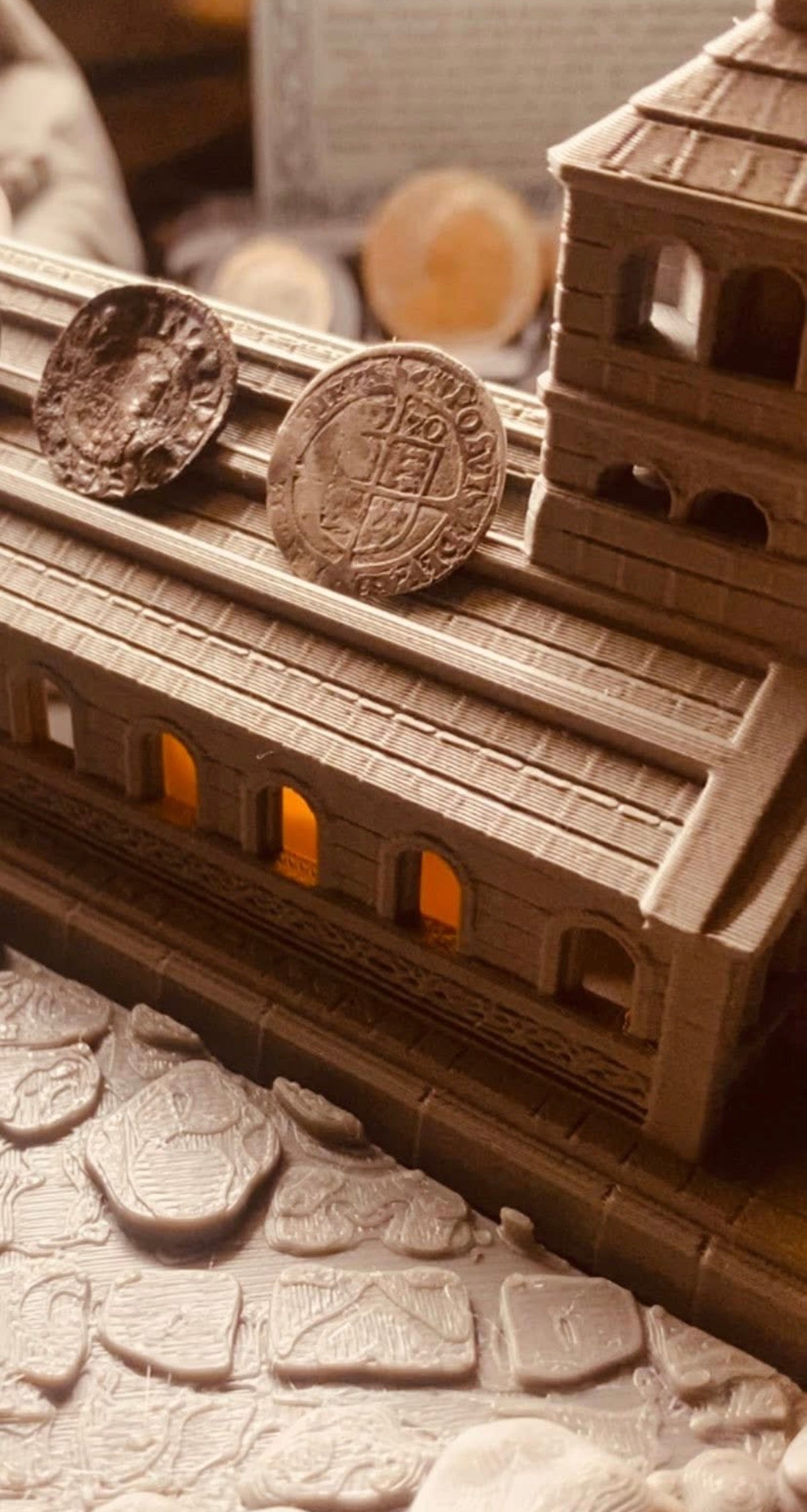 Church coin display stand