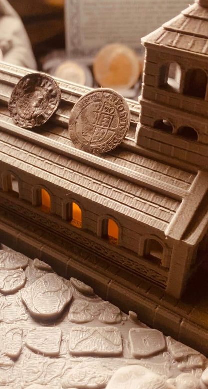 Church coin display stand