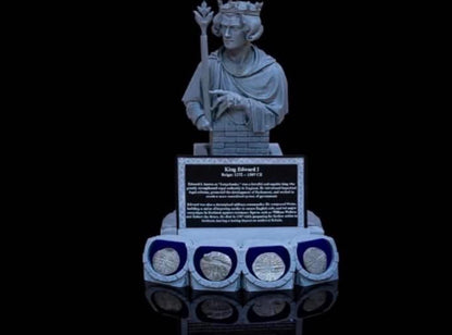 Medieval Monarchs and Leaders Bust Coin Displays